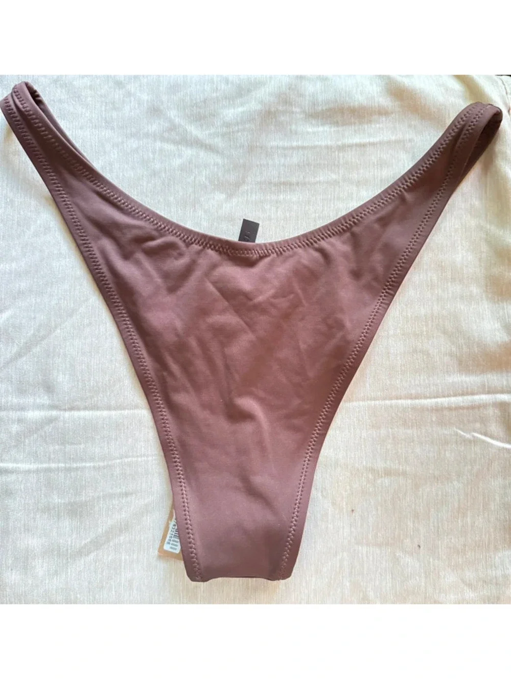 Skims Swim NWT Cheeky Tanga Bikini Bottom Cocoa Size L